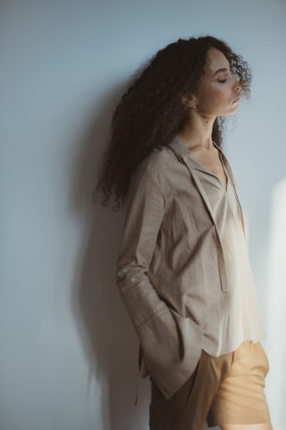 TIE CUFF SHIRT | FAWN - Image 4